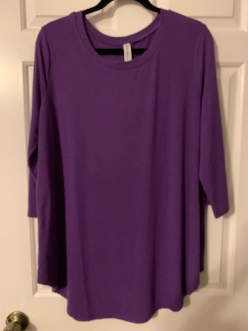 Zenana Premium 3/4 sleeve purple tunic